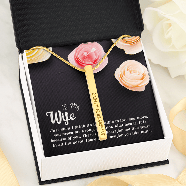 To my Wife-Just when I think Coordinates Vertical Stick