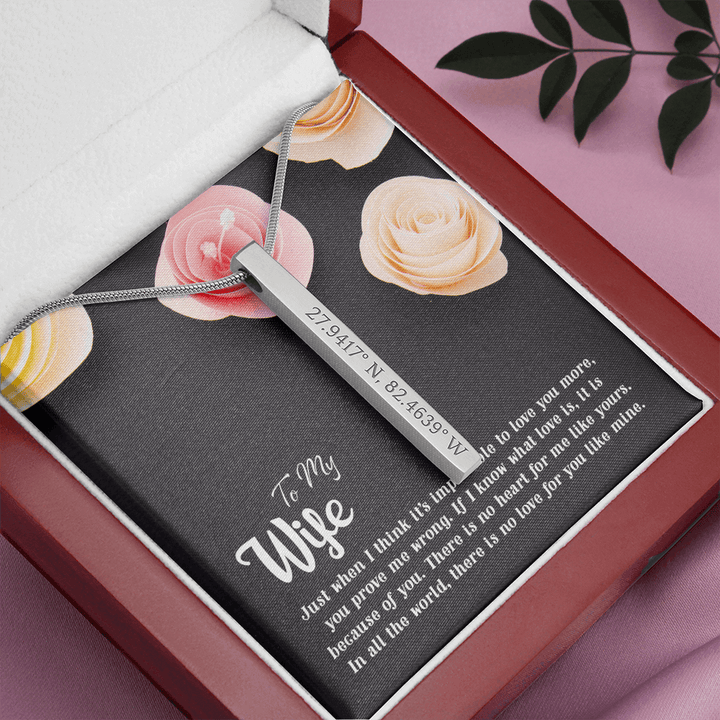 To my Wife-Just when I think Coordinates Vertical Stick