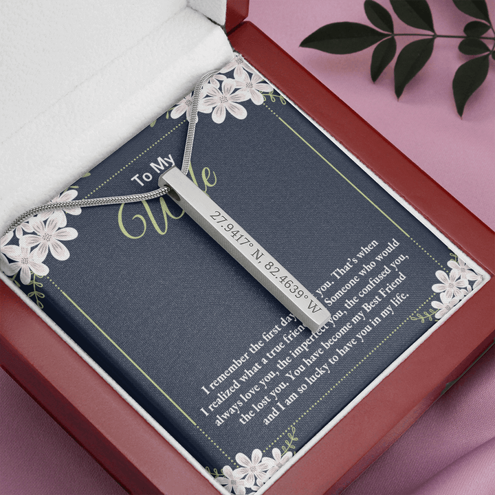 to my wife - i remember the first day i met you Coordinates Vertical Stick