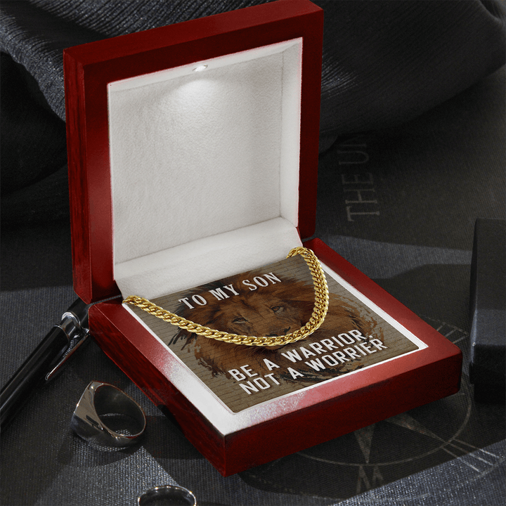 Be a warrior, not a worrier Cuban link Chain