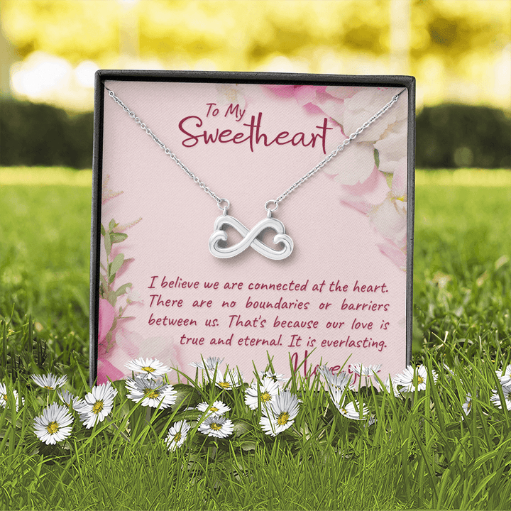 To My Soulmate - Loving you has become a must for me Infinity Heart Necklace