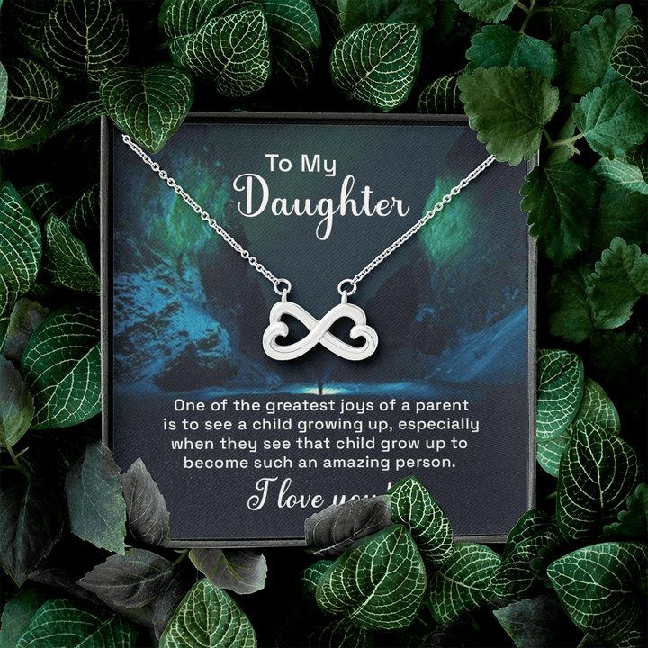 To my daughter - one of the greatest joys of a parent Infinity Heart Necklace