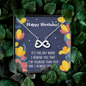 Siblings Birthday Infinity Heart Necklace