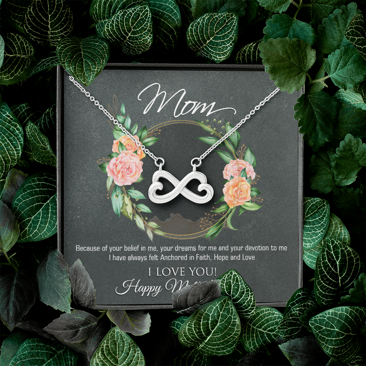 Mothers Day Infinity Heart Necklace