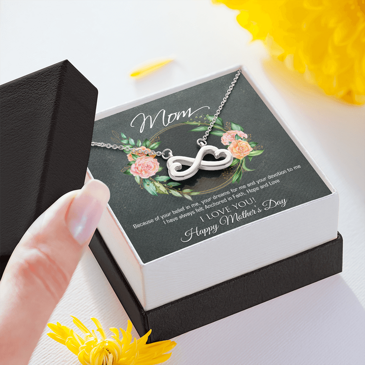 Mothers Day Infinity Heart Necklace