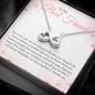 To my Bestie you came into my life unexpectedly Infinity Heart Necklace