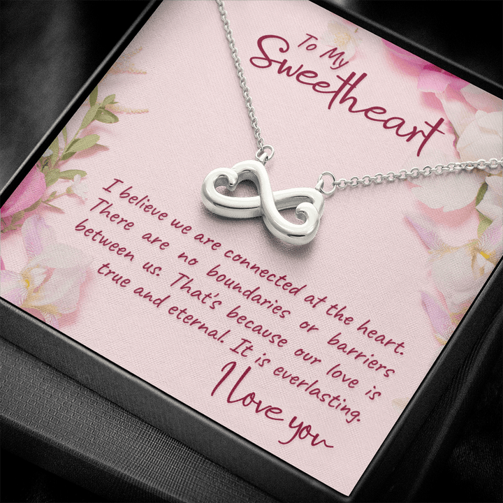 To My Soulmate - Loving you has become a must for me Infinity Heart Necklace