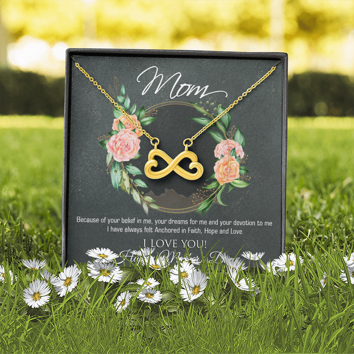 Mothers Day Infinity Heart Necklace