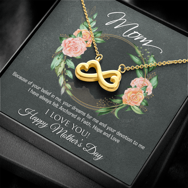 Mothers Day Infinity Heart Necklace