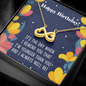 Siblings Birthday Infinity Heart Necklace