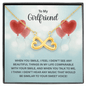 To My Girlfriend - When you smile Infinity Heart Necklace