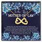 Message mother in law Infinity Heart Necklace