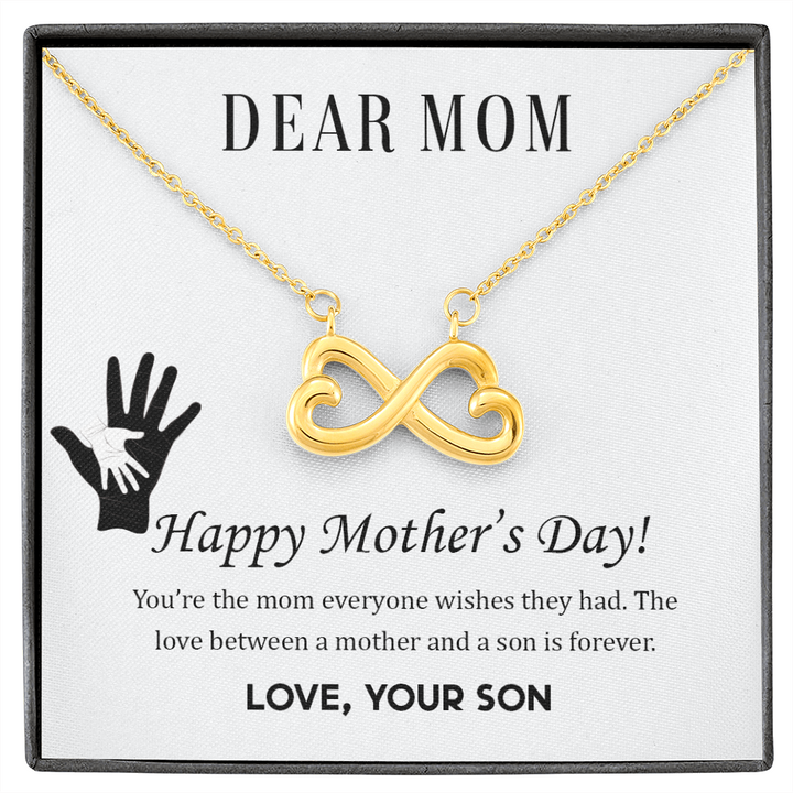 Happy Mothers day mom Infinity Heart Necklace
