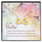 To my Bestie-A good friend feeds your soul Infinity Heart Necklace