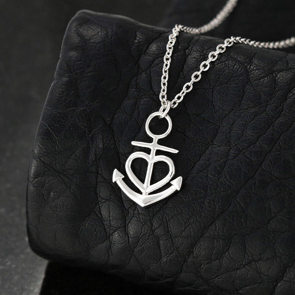 To my Wife-Just when I think Anchor Necklace