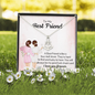 To my best friend - a best friend is like a four-leaf clover Anchor Necklace
