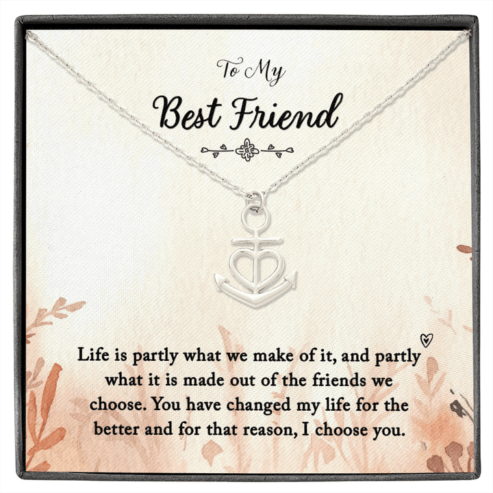 To my Best Friend-Life is partly Anchor Necklace