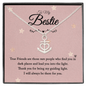 To my bestie-True Friends are those Anchor Necklace