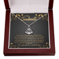 To My Soulmate - Each time I think of you Anchor Necklace