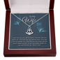 To my wife-I love the way Anchor Necklace
