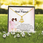 To my best friend - a best friend is like a four-leaf clover Anchor Necklace