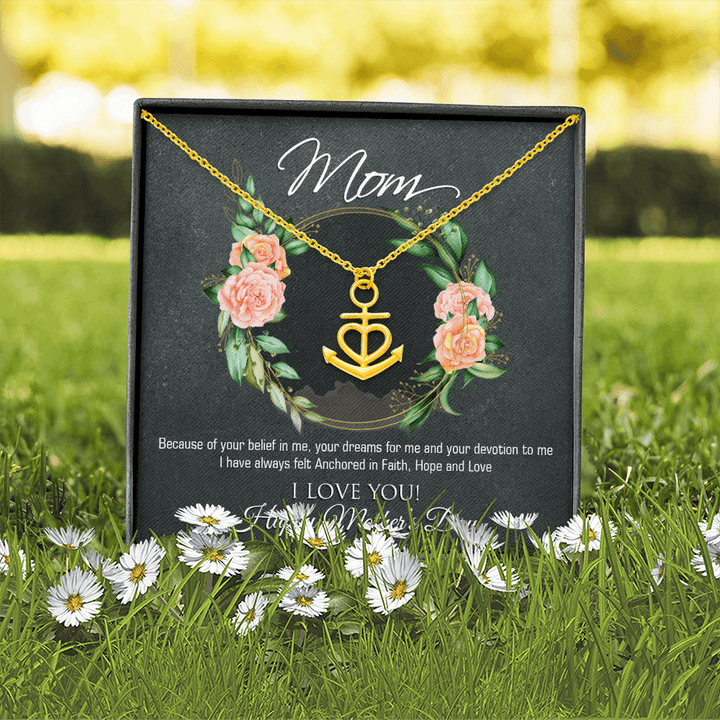 Mothers Day Anchor Necklace