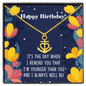 To my beautiful wife - you are my everything Anchor Necklace