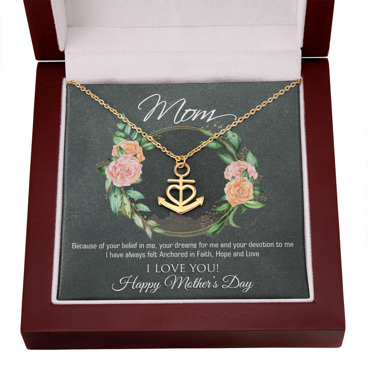 Mothers Day Anchor Necklace
