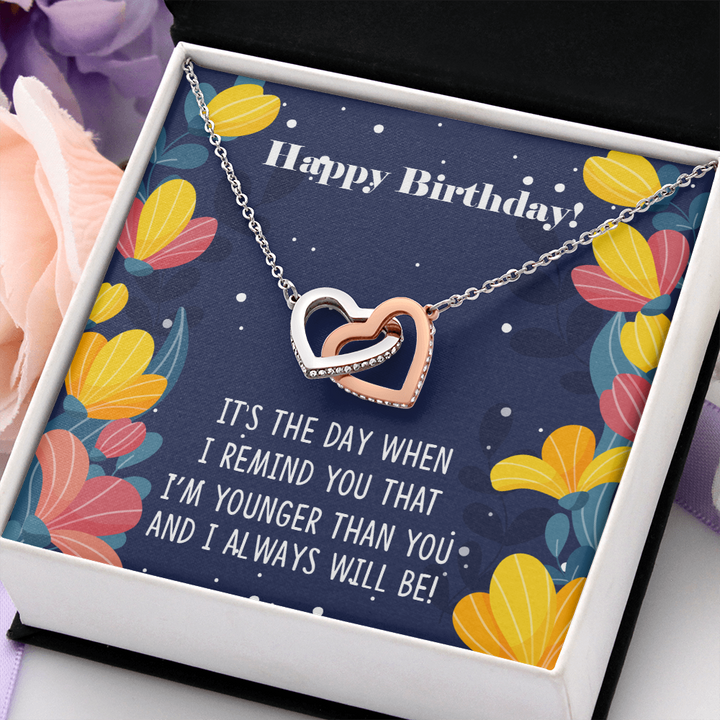 Siblings Birthday-01 Interlocking heart Necklace