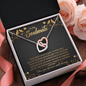 To My Soulmate - Each time I think of you Interlocking heart Necklace
