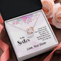To my sister - i know i don't say it near enough Interlocking heart Necklace