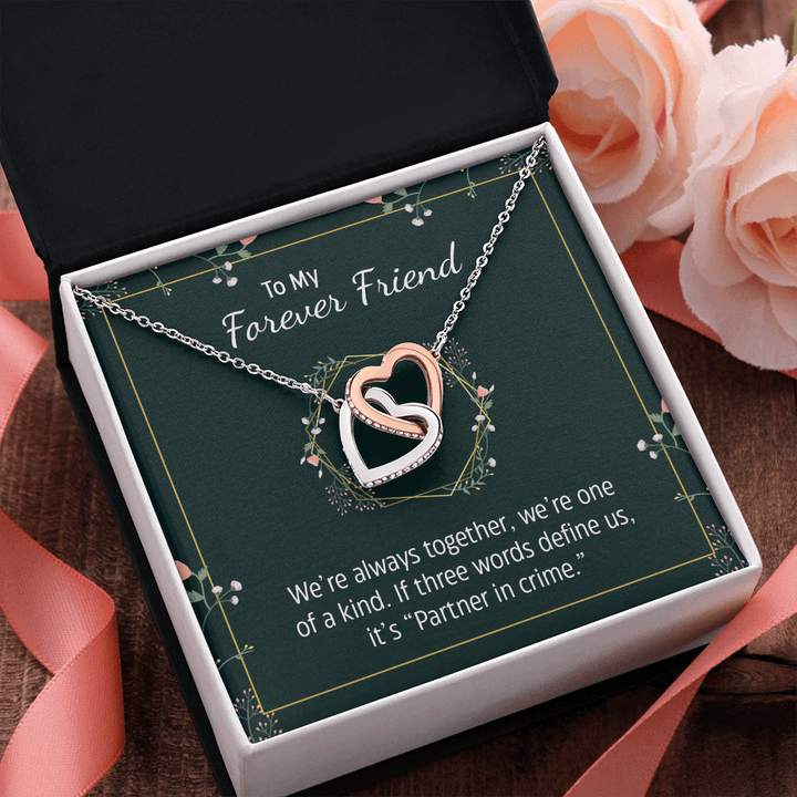 To my forever friend - We're always together Two hearts Necklace