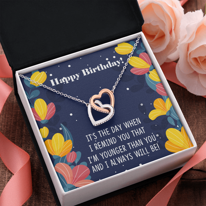 Siblings Birthday-01 Interlocking heart Necklace