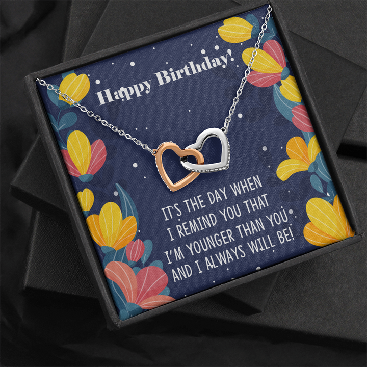 Siblings Birthday-01 Interlocking heart Necklace