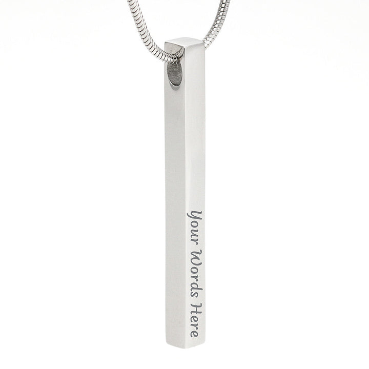 2 Sided Vertical Pendent (i'll hold you in my heart)