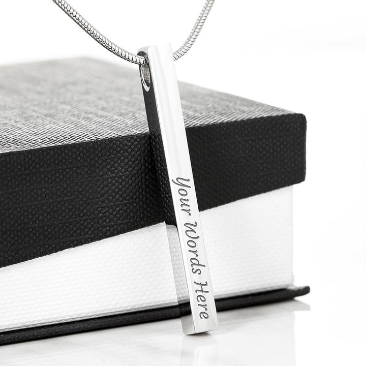 2 Sided Vertical Pendent (i'll hold you in my heart)