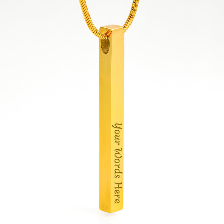 2 Sided Vertical Pendent (i'll hold you in my heart)