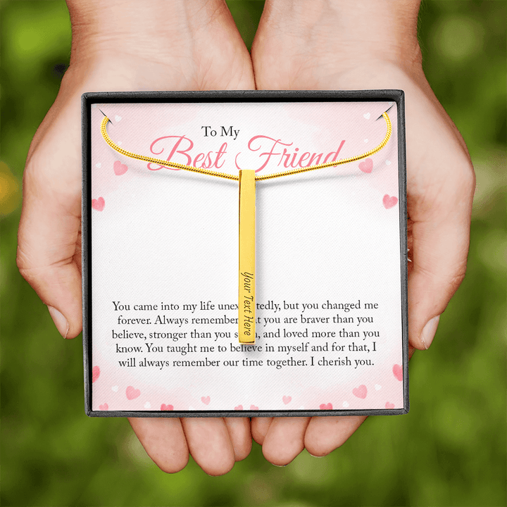 2 Sided Engraved Pendent ( Cherishable Best friend )