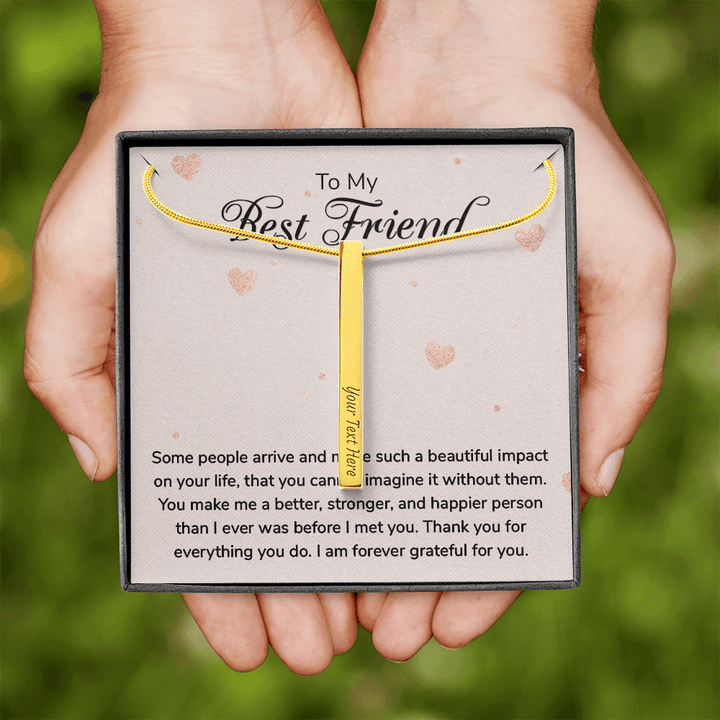 2 Sided Engraved Pendent ( My Best Friend )
