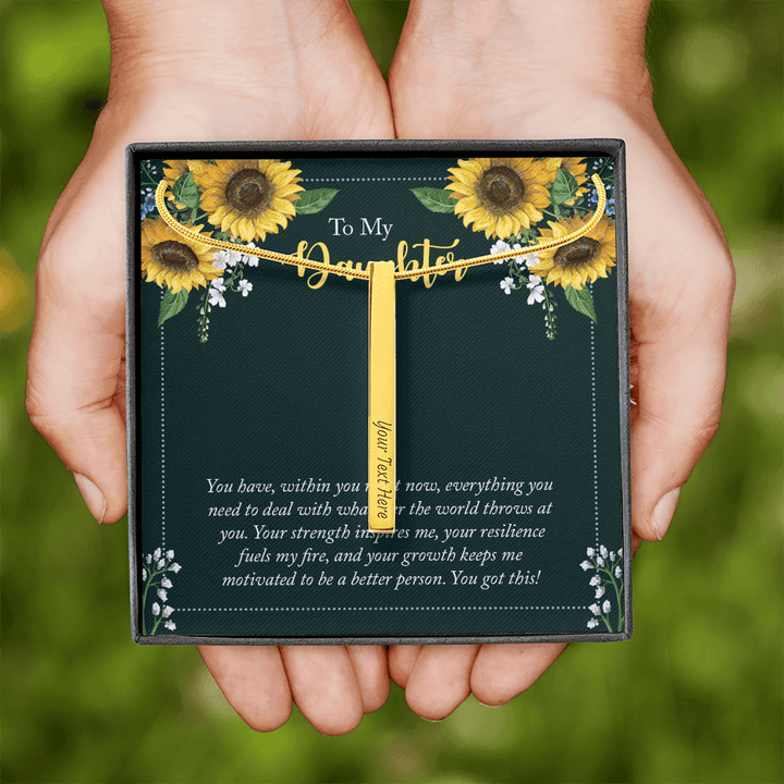 2 Sided Engraved Pendent ( To My Daughter - you have within you right now )