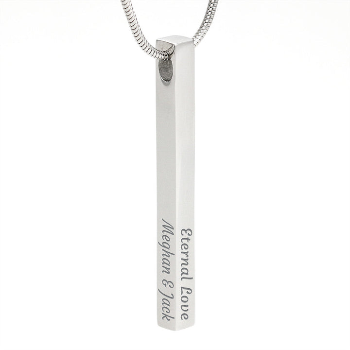 4 Sided Engraved Pendent ( For Gorgeous Wife )