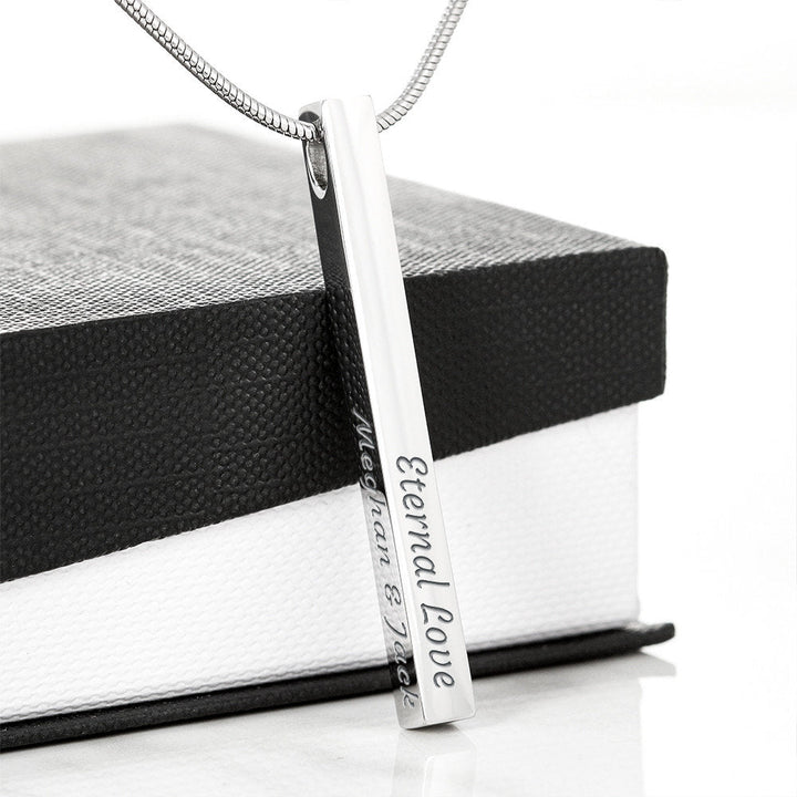 4 Sided Engraved Pendent ( For Gorgeous Wife )