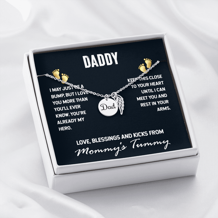 Daddy-I MAY JUST BE A BUMP Dad Pendent