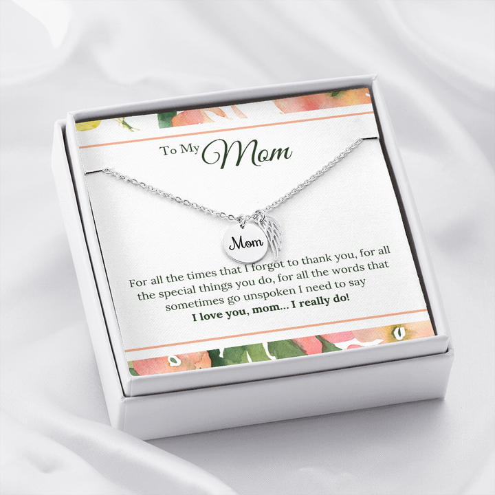 To my Mom i really love you mom necklace