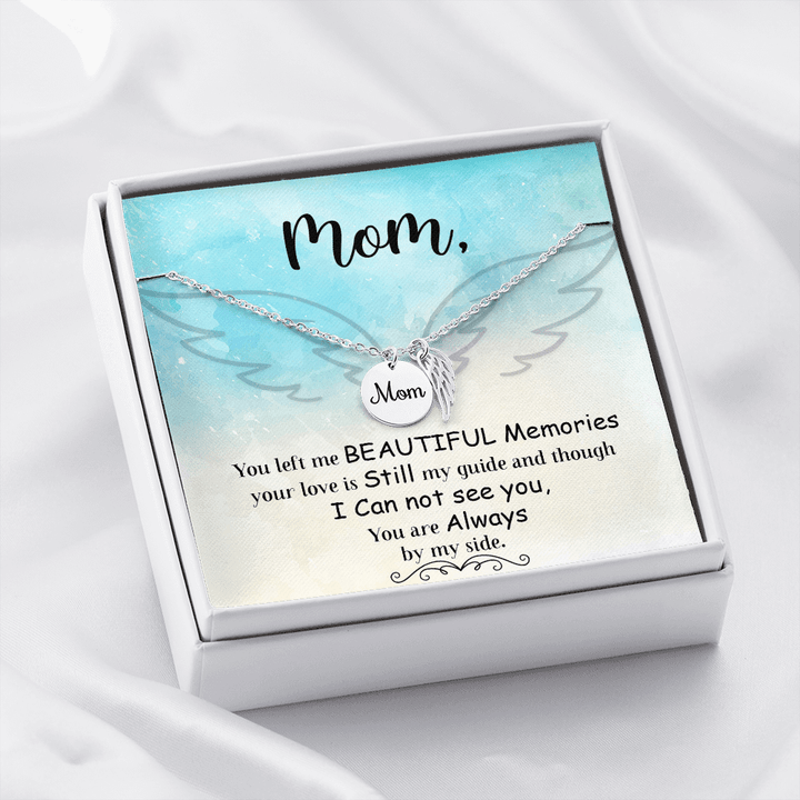 You left me mom necklace