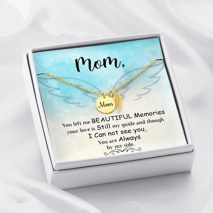 You left me mom necklace