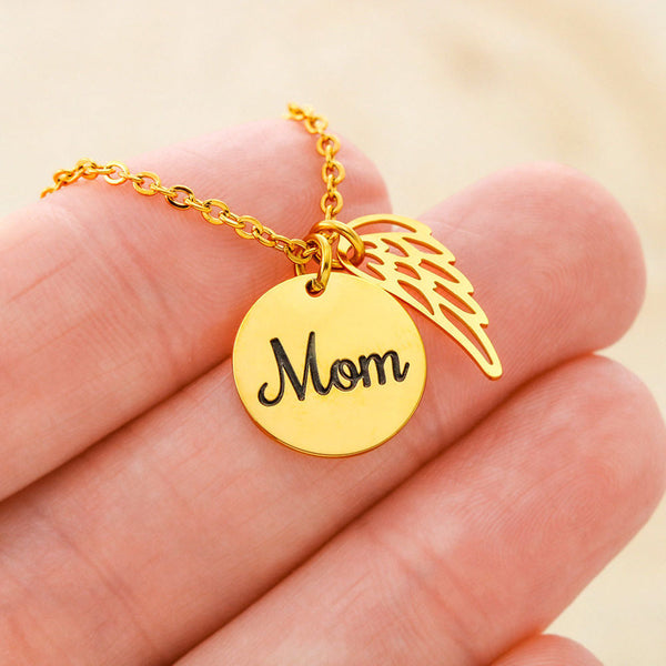 Mom, The love between a mother and her daughter is forever mom necklace