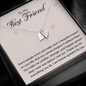 To my Best Friend-Some people arrive Silver Necklace 1heart
