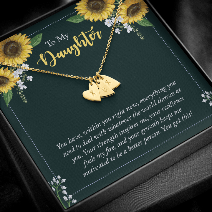 To My Daughter - you have within you right now Silver Necklace 1heart