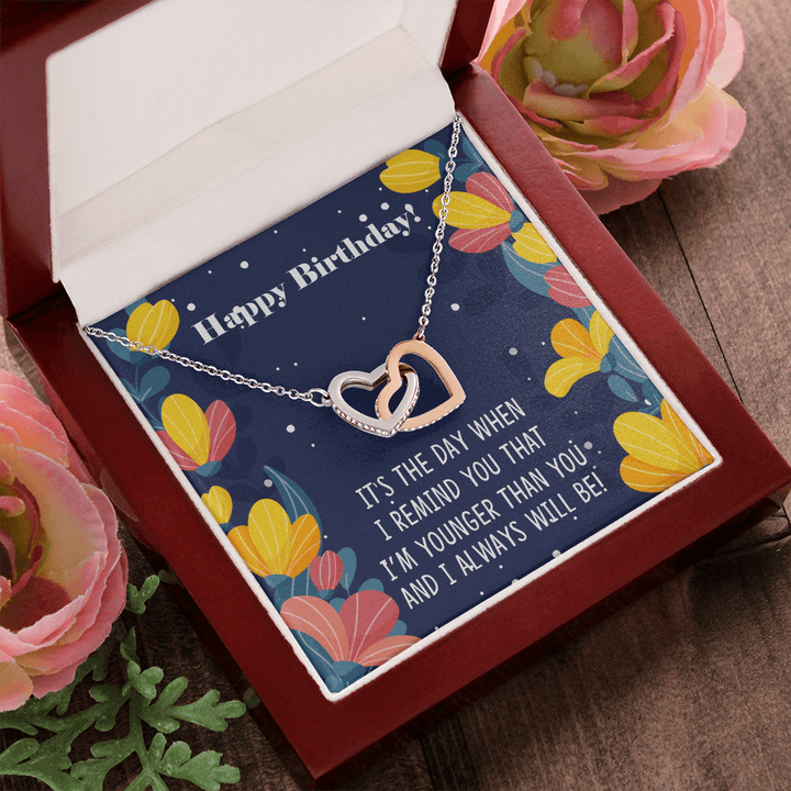 Siblings Birthday-01 Interlocking heart Necklace